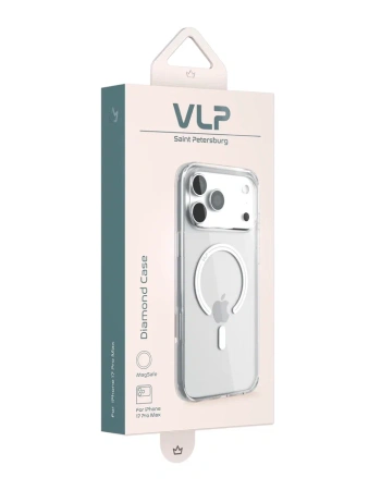 Чехол защитный VLP Puro Case с MagSafe для iPhone 17 ProMax, прозрачный