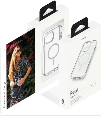 Чехол защитный uBear Real Mag Case для iPhone 14 Plus, MagSafe совместимый, усиленный