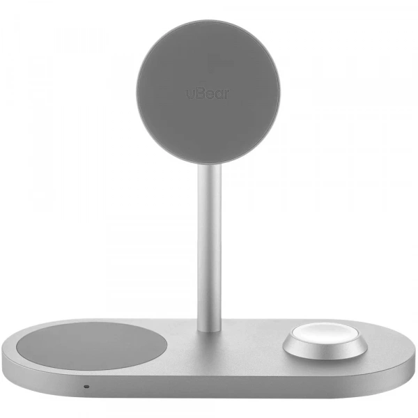 Беспроводное зарядное устройство uBear Stage 3 in 1 (WL07SL31-AD), серебристый