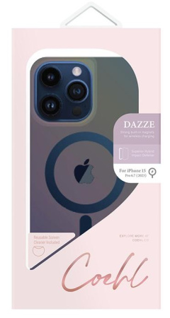 Чехол Uniq iPhone 15 Pro COEHL Dazze Azure Blue (MagSafe)