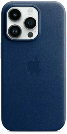 Чехол на iPhone 14 Plus Leather Case indigo blue