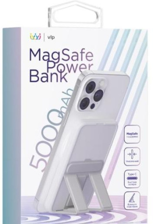 Аккумулятор внешний «vlp» Magsafe PowerBank 5000 mAh, 3A, USB-C, белый