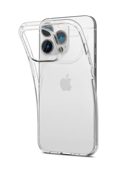 Чехол накладка iPhone 14 6.1" Gurdini силикон Ultra Twin 1 mm с защитой камеры серый