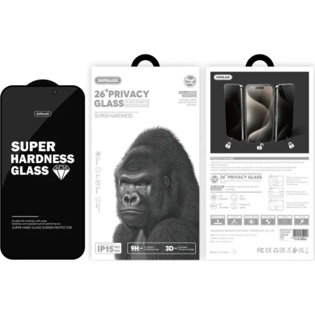 Защитное стекло AceGlass Антишпион for iPhone 16Pro/17