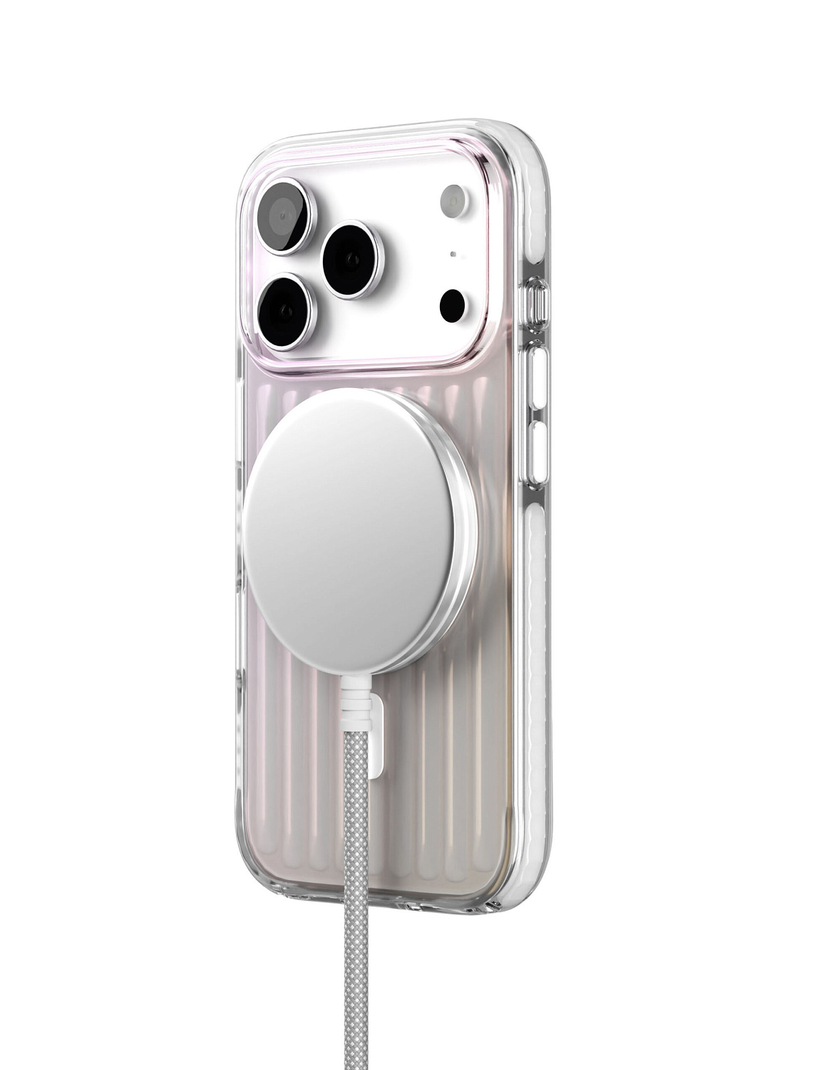 Чехол защитный VLP Pulse Case с MagSafe для iPhone 17 Pro, перламутровый