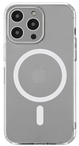Чехол защитный uBear Real Mag Case для iPhone 14 Pro, MagSafe совместимый, усиленный, прозрачный